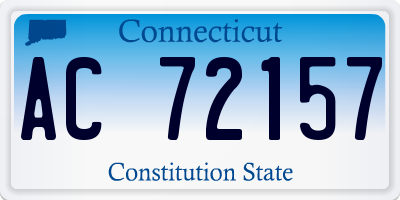 CT license plate AC72157