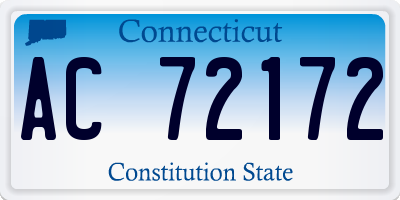 CT license plate AC72172