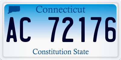 CT license plate AC72176