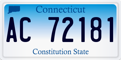 CT license plate AC72181