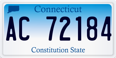 CT license plate AC72184