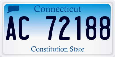 CT license plate AC72188