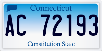 CT license plate AC72193