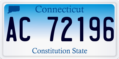 CT license plate AC72196