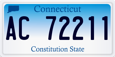 CT license plate AC72211