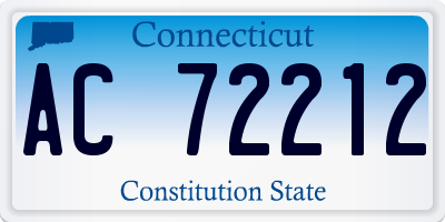 CT license plate AC72212