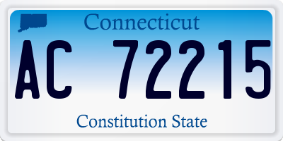 CT license plate AC72215