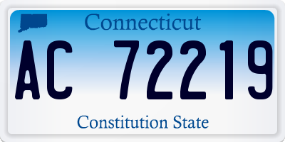 CT license plate AC72219