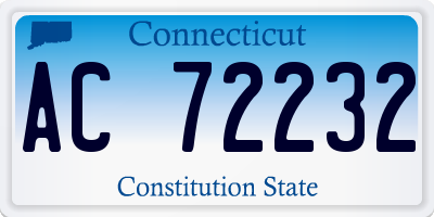 CT license plate AC72232