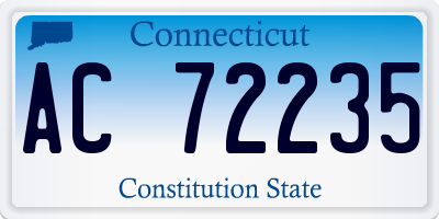 CT license plate AC72235