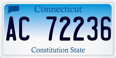 CT license plate AC72236