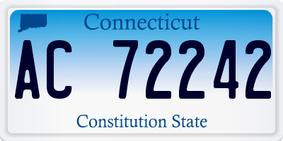 CT license plate AC72242