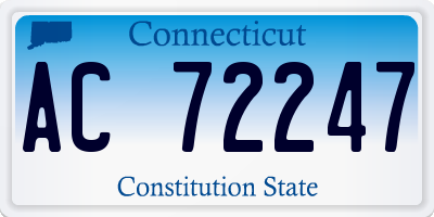 CT license plate AC72247