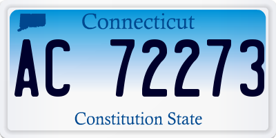 CT license plate AC72273