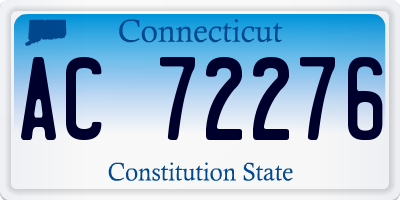 CT license plate AC72276