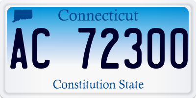 CT license plate AC72300