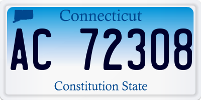 CT license plate AC72308