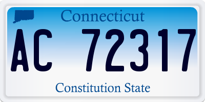 CT license plate AC72317