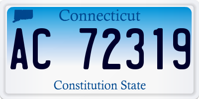 CT license plate AC72319