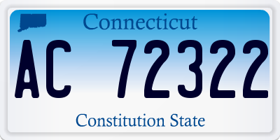 CT license plate AC72322