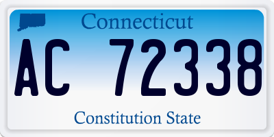 CT license plate AC72338