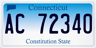 CT license plate AC72340