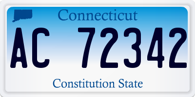 CT license plate AC72342