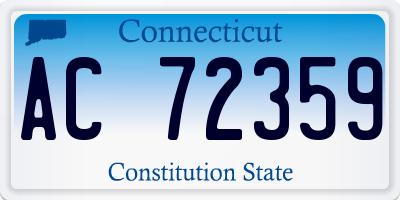 CT license plate AC72359