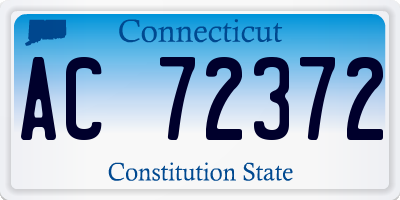 CT license plate AC72372