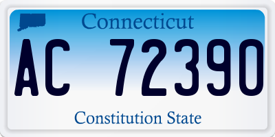 CT license plate AC72390