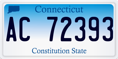 CT license plate AC72393