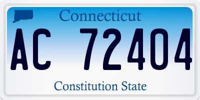 CT license plate AC72404