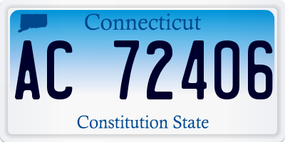 CT license plate AC72406