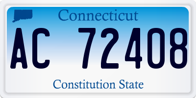 CT license plate AC72408