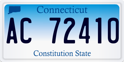 CT license plate AC72410
