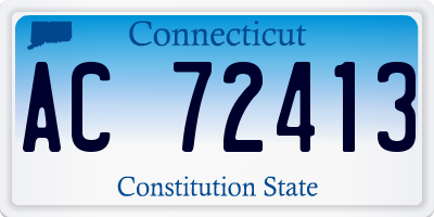 CT license plate AC72413