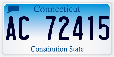 CT license plate AC72415