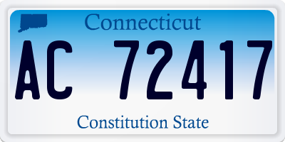 CT license plate AC72417