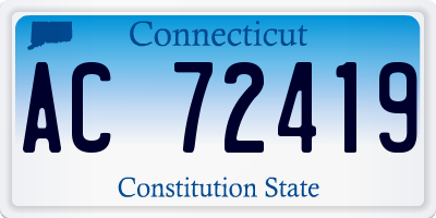 CT license plate AC72419