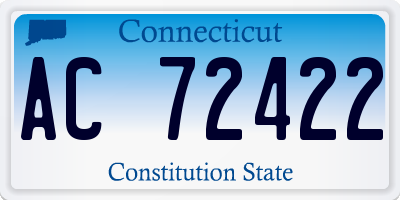 CT license plate AC72422