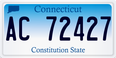 CT license plate AC72427