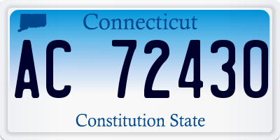 CT license plate AC72430