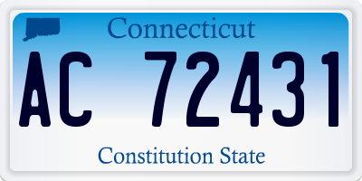 CT license plate AC72431