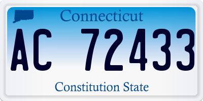 CT license plate AC72433