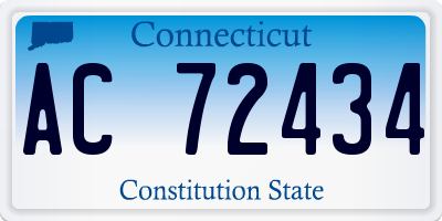 CT license plate AC72434