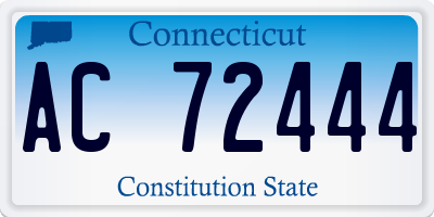 CT license plate AC72444