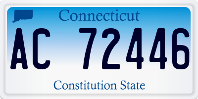 CT license plate AC72446