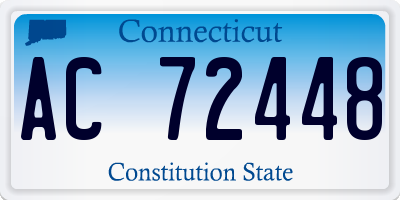 CT license plate AC72448