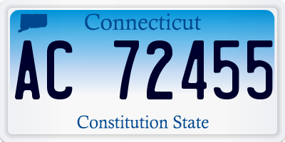 CT license plate AC72455