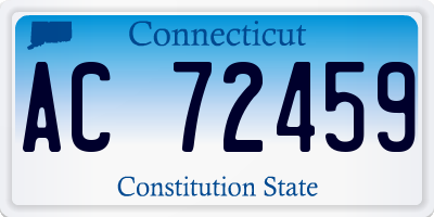 CT license plate AC72459